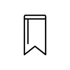 Outline bookmark ribbon icon on symbol graphic
