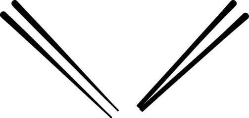 Black chopsticks set, Set of chopsticks, chopsticks collection, Vector of chopsticks, chopsticks silhouette, chopsticks isolated on white background
