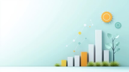 Fototapeta premium marketing Vibrant marketing plan layout with colorful infographics, data charts, and branding elements.