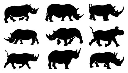 animal rhino silhouette