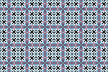 Seamless Tile Endless Background Symmetric Geometric Textile Visual Texture Cloth Design Luxury Interior Template Graphic Digital Art Fashion Fabric Decoration Shape Perspective Wallpaper Pattern.