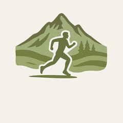 vector illustration of a man running