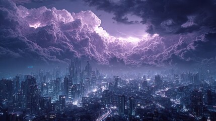 Futuristic urban landscape the quantum computing hub in tech districts