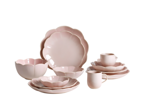 Pink Petal Tableware Series Modern Home Collection.
