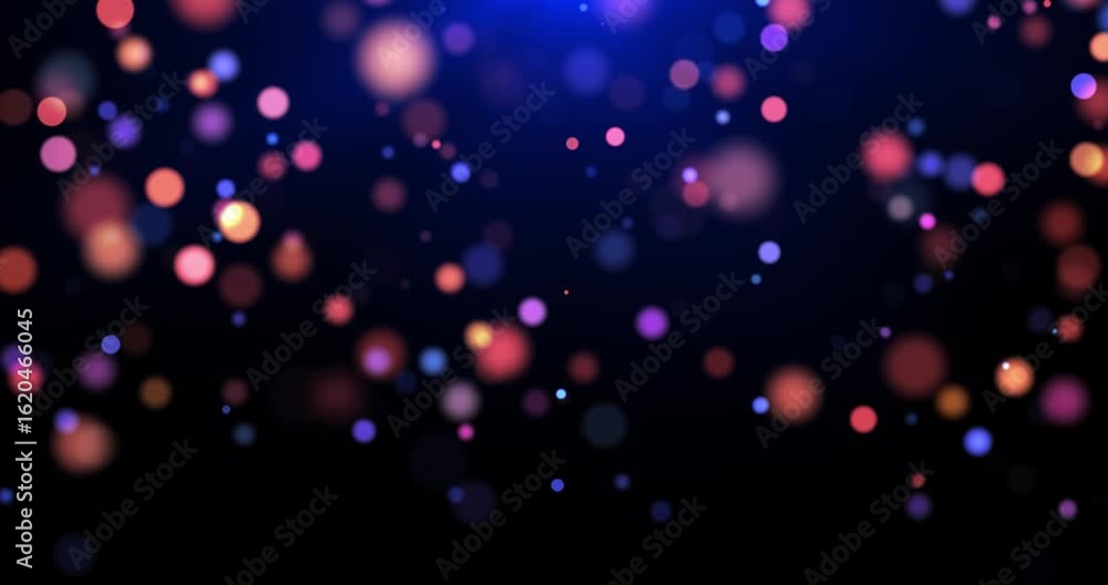 Aufkleber abstract elegant particles animation concept for birthday and holiday celebration. 4k background wit