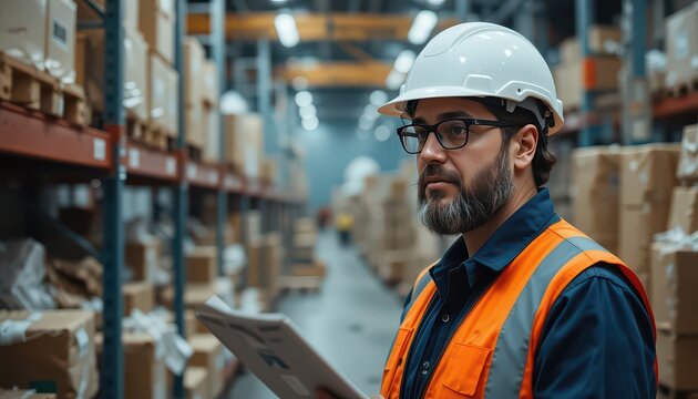  Experienced Textile Worker Overseeing Production with Steaming Fabric