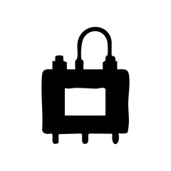 black suitcase isolated