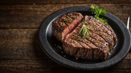 Steak meat slice beef.