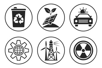Environmental and Industrial Icons Collection.