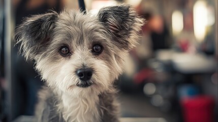 Close-up dog grooming at a modern salon—showcasing pet-safe tools and expert techniques. Ideal for grooming salon ads, pet care marketing, and International Dog Day.