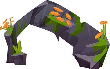 vector illustration of a rock