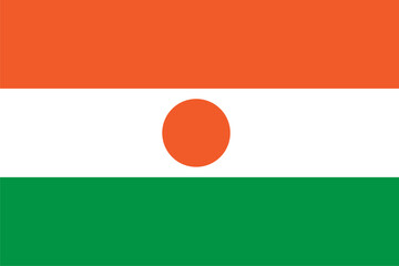 Flags of Niger. Flat element design. National Flag. standard
