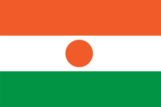 Flags of Niger. Flat element design. National Flag. standard