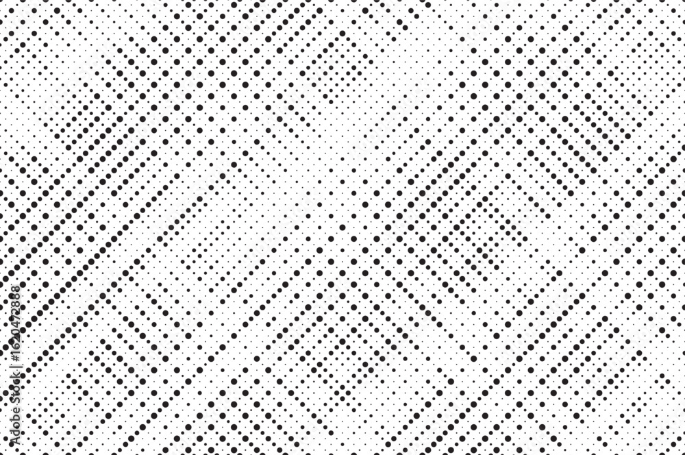 Poster dotted halftone texture background. vanishing grunge gritty noise wallpaper. monochrome pop art grad