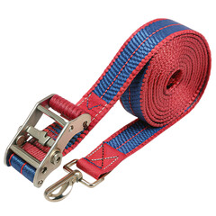 Ratchet Strap with Metal Buckle, isolated PNG transparent background