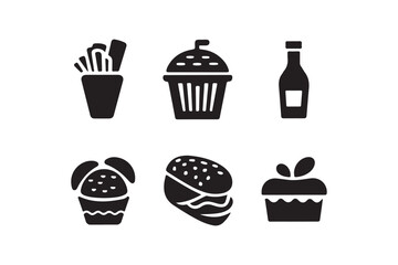 Collection of food and drink icons