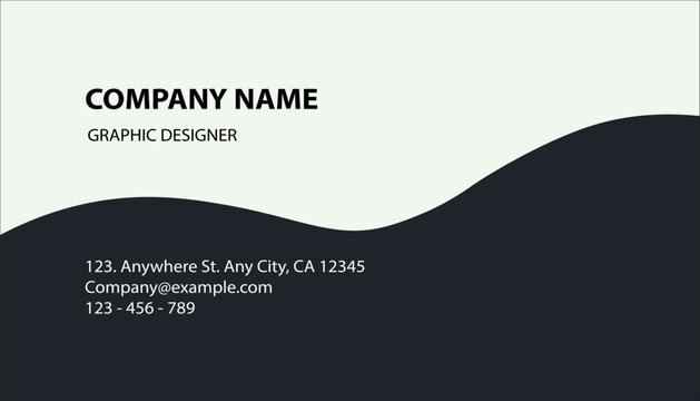 Minimalist Black and White business card Template design 