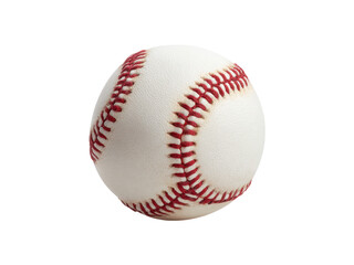 White baseball with red stitching on black background sport game, Isolated, Png Transparent Background