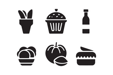 Collection of food and drink icons