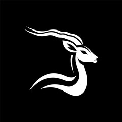 Iconic Blackbuck Logo in Black