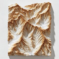 Topographic Relief Map Abstract Sculpture