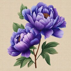 Blue Peonies