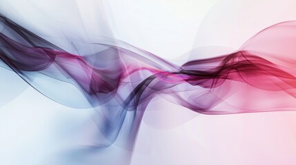 Naklejka premium Abstract Pink and Blue Wave Flowing Design