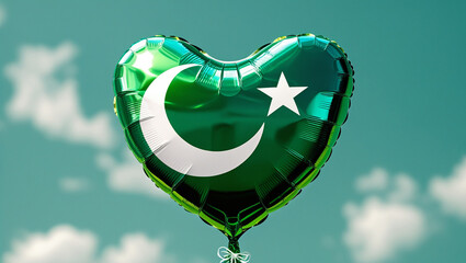 Fourteen august background with balloons, map and wooden 14 august