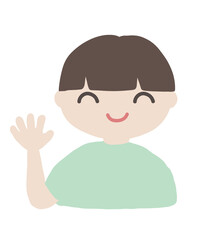 Hand-drawn Boy Gesture Illustration Set / 手書きの男の子のジェスチャーイラストセット3-7