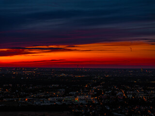 Naklejka premium Berliner fernsehturm, Berlin TV Tower during sunset, Berlin Landscape, Germany