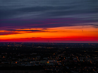 Fototapeta premium Berliner fernsehturm, Berlin TV Tower during sunset, Berlin Landscape, Germany