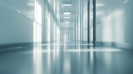 Sterile Corridor: A Modern Hospital Interior