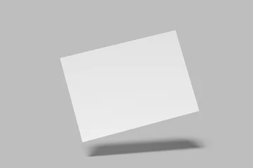 Fotobehang Donkergrijs A4 landscape Flyer Blank Mockup  © loenstock