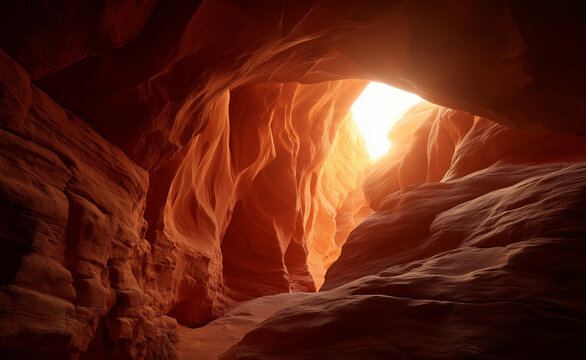 A photograph of the rock formations in Antelope Canyon, Arizona. Antelope Canyon a Natural attraction in the Navajo Reservation near Page, Arizona USA