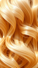 Honey Curly Hair Texture. Close-up