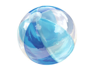 Translucent beach ball with swirling blue and white patterns image, Isolated, Png Transparent Background