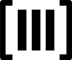 Barcode Icon Silhouette – Product Identification & Inventory Management Symbol

