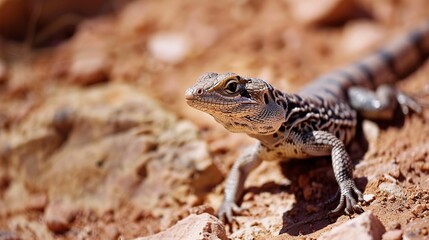 Naklejka premium Lizards in the Arid Sahara: Tiny Survivors Navigating Scorching Sands, Extreme Temperature Swings, and Scarce Water to Thrive in Earth’s Harshest Hot Desert Environment