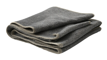 Folded Wool Blanket, isolated on transparent background