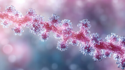 Molecular structure visualization with interconnected formations