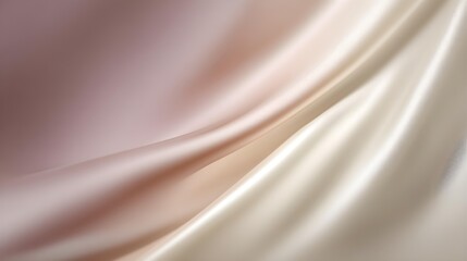 Soft Abstract Flowing Silk Fabric Background in Muted Rose and Cream Tones with Subtle Weave Texture