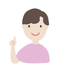 Hand-drawn Boy Gesture Illustration Set / 手書きの男の子のジェスチャーイラストセット4-4