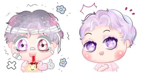 Cute little boys Chibi style