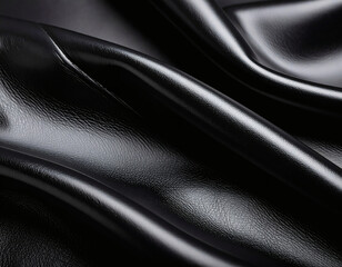 Fototapeta premium Black Leather Texture with Soft Light