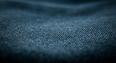 Textura de tecido trama jeans denim visto de perto - azul escuro com preto