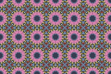 Seamless Fabric Interior Graphic Wallpaper Cloth Digital Background Fashion Design Tile Textile Geometric Texture Art Template Luxury Perspective Visual Shape Decoration Endless Symmetric Pattern.