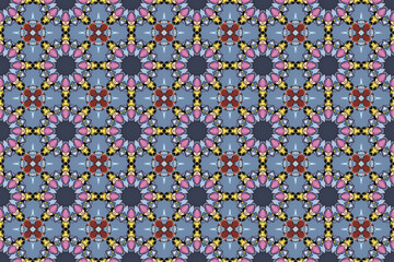 Seamless Fabric Interior Graphic Wallpaper Cloth Digital Background Fashion Design Tile Textile Geometric Texture Art Template Luxury Perspective Visual Shape Decoration Endless Symmetric Pattern.