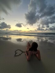 young woman on the beach
