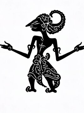vector illustration of a traditional wayang
