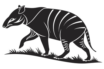 Render animal sihouette black vector